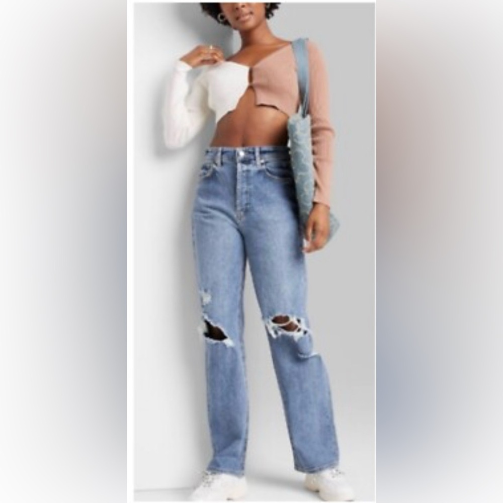 Wild Fable Super High Rise Straight Jeans EUC